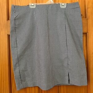 NWT Addition Elle - Light Blue & White Plaid Mini Skirt with Left Slit- US14